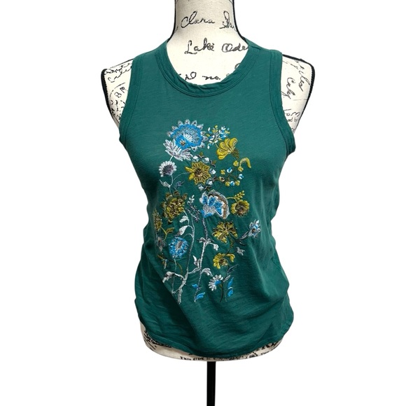 Lucky Brand Tops - Lucky Brand Y2K Floral Embroidered Tank,‎ XS